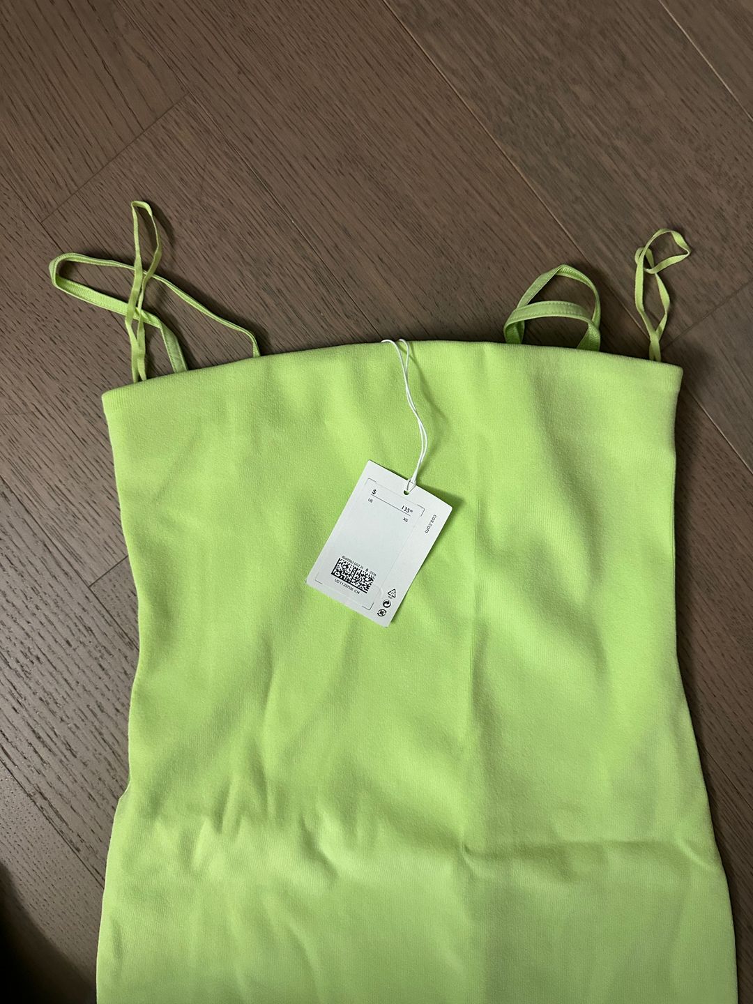 NWT COS Midi Tube Dress in Neon Green