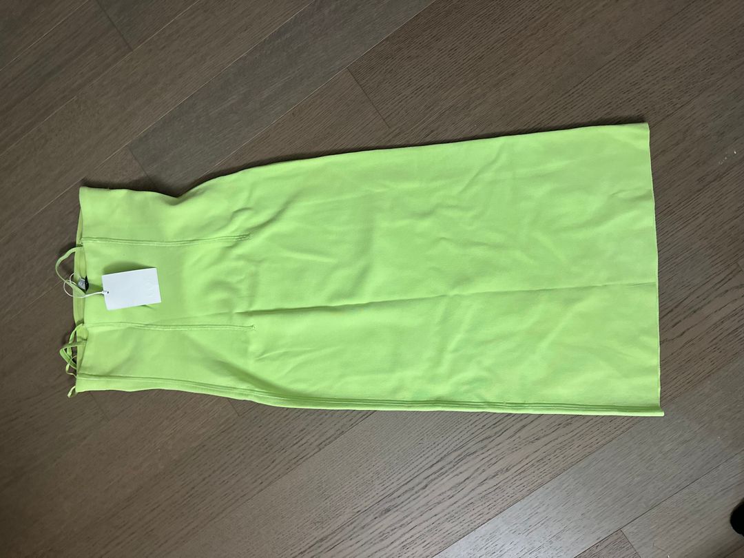 NWT COS Midi Tube Dress in Neon Green