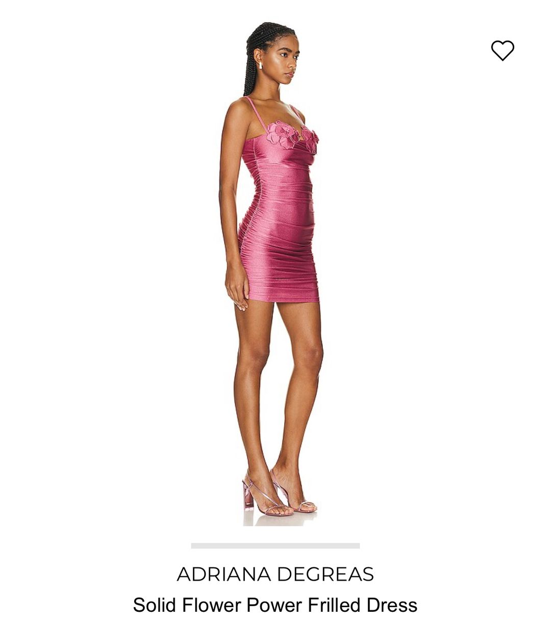 Adriana Degreas Solid Flower Power Frilled Dress