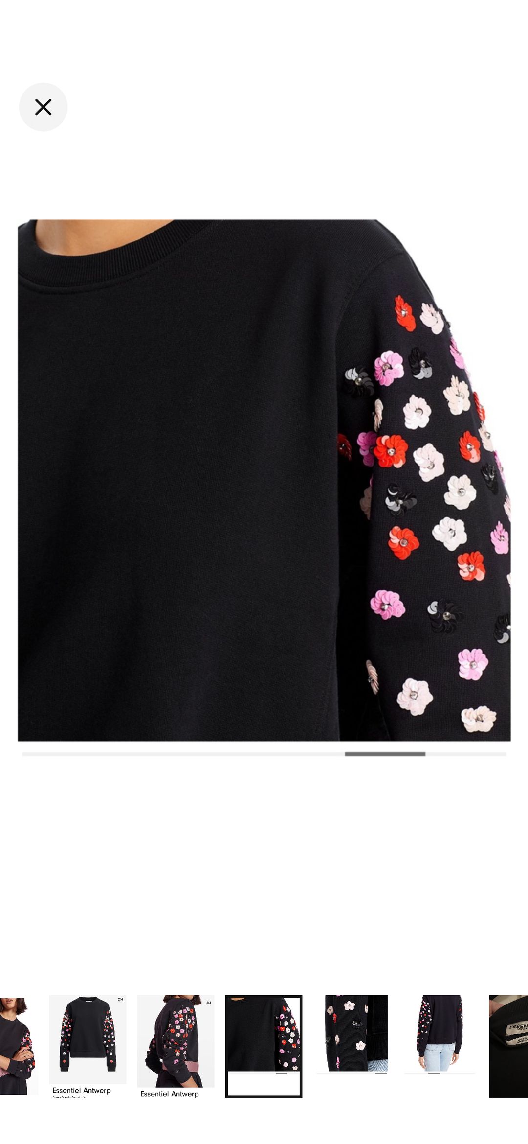 Camp sequin sweatshirt embellished with sequin flowers