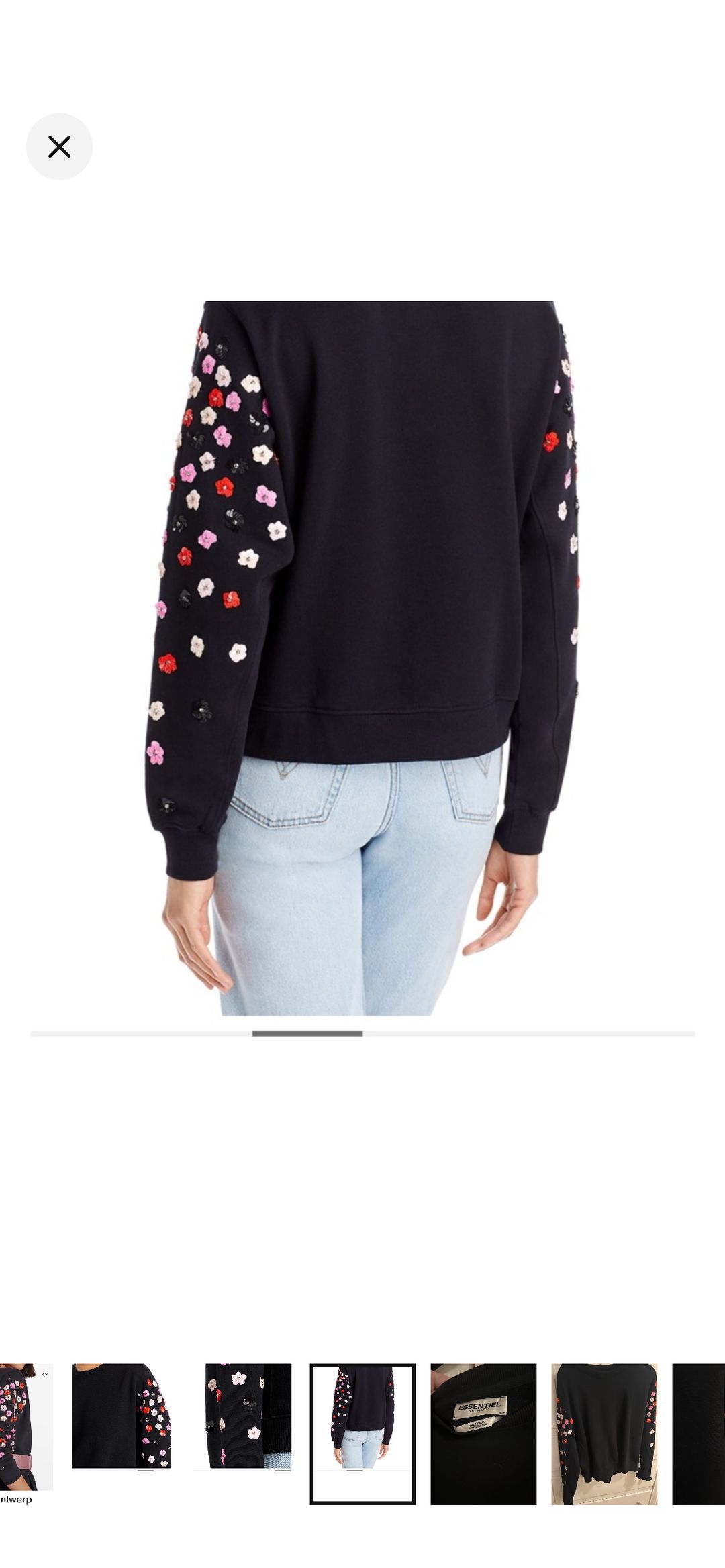 Camp sequin sweatshirt embellished with sequin flowers