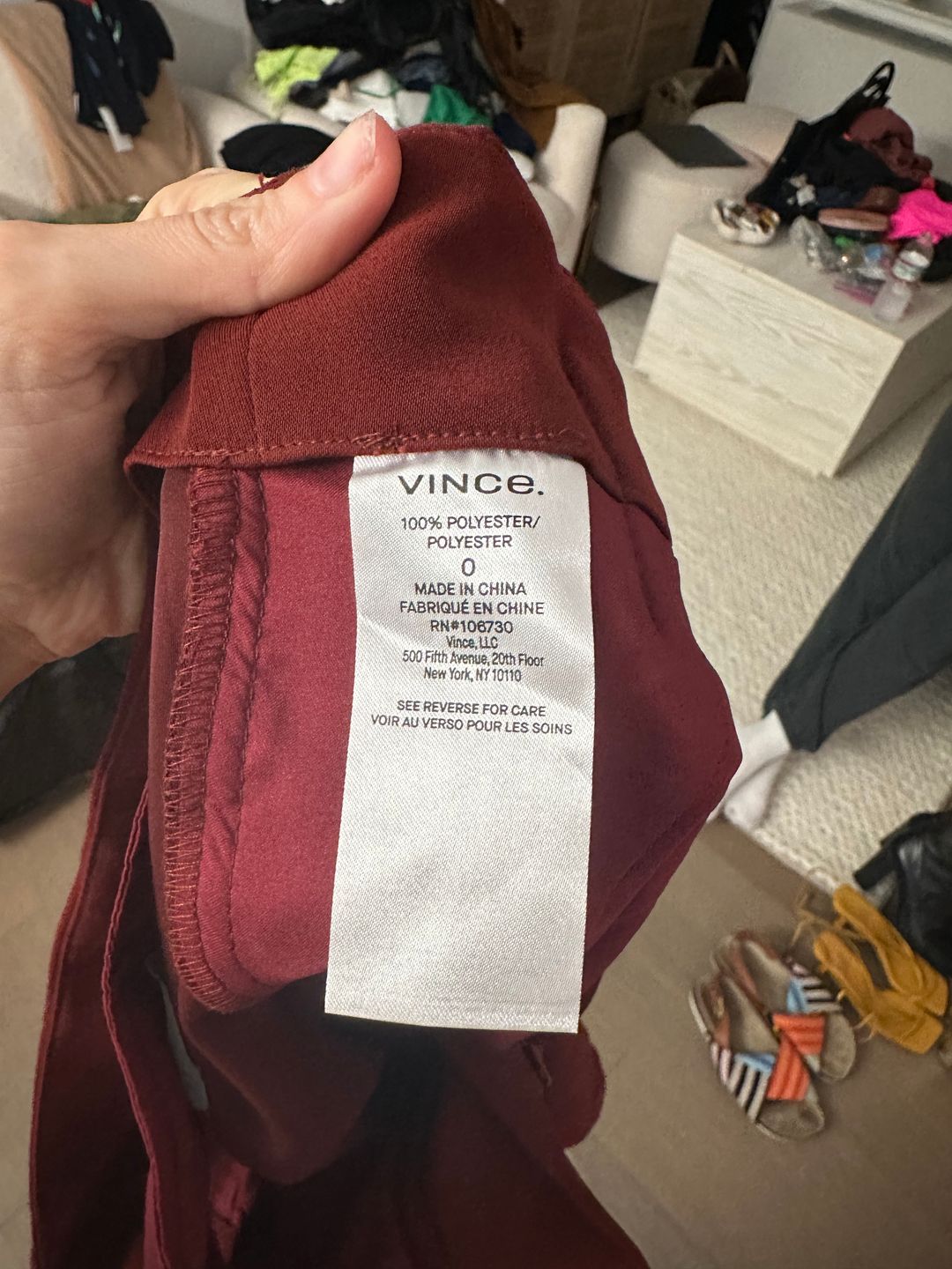 Vince Belted Pleated Shorts in Red