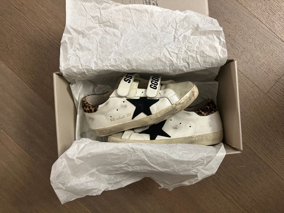 Old School Leather Sneakers In White