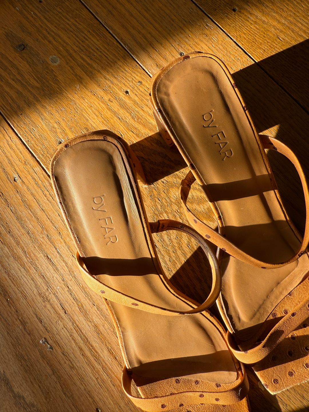 By far TANYA NUDE OSTRICH EMBOSSED LEATHER