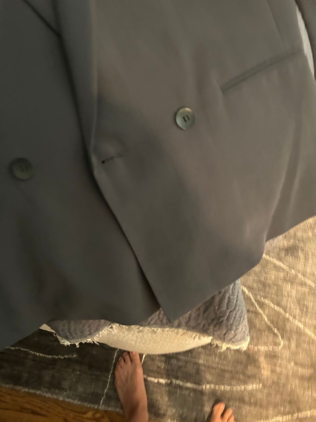 Fluid Suiting Double Breasted Blazer