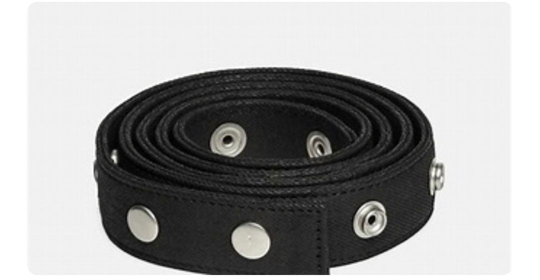 Belt with silver grommets