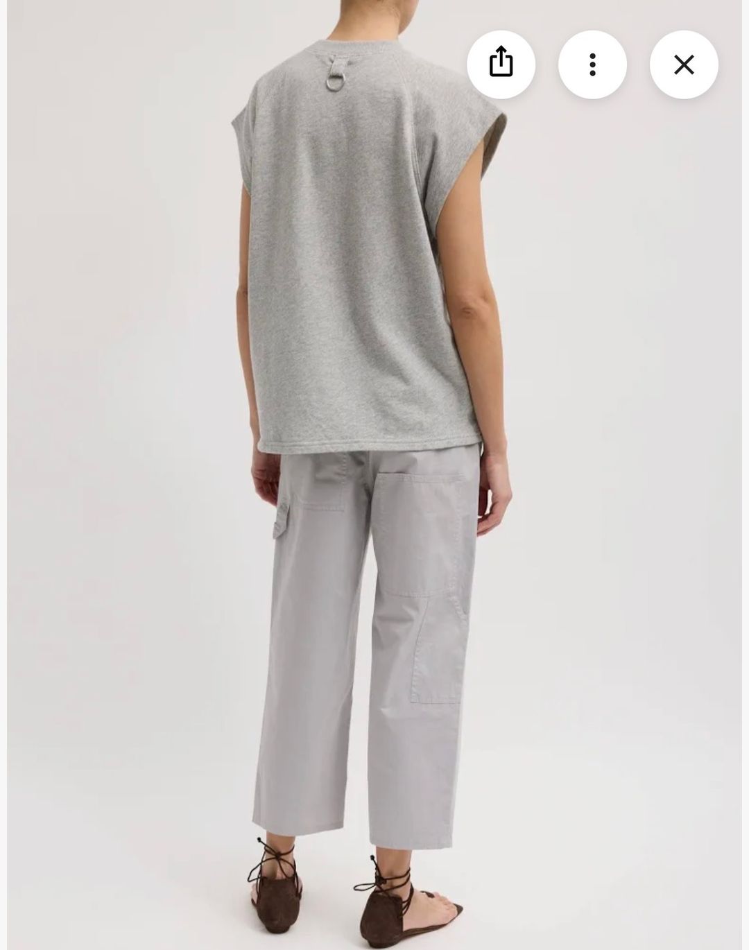 Tibi Garment Dyed Silky
Cotton Cropped Slouchy Cargo
Jeans NWT