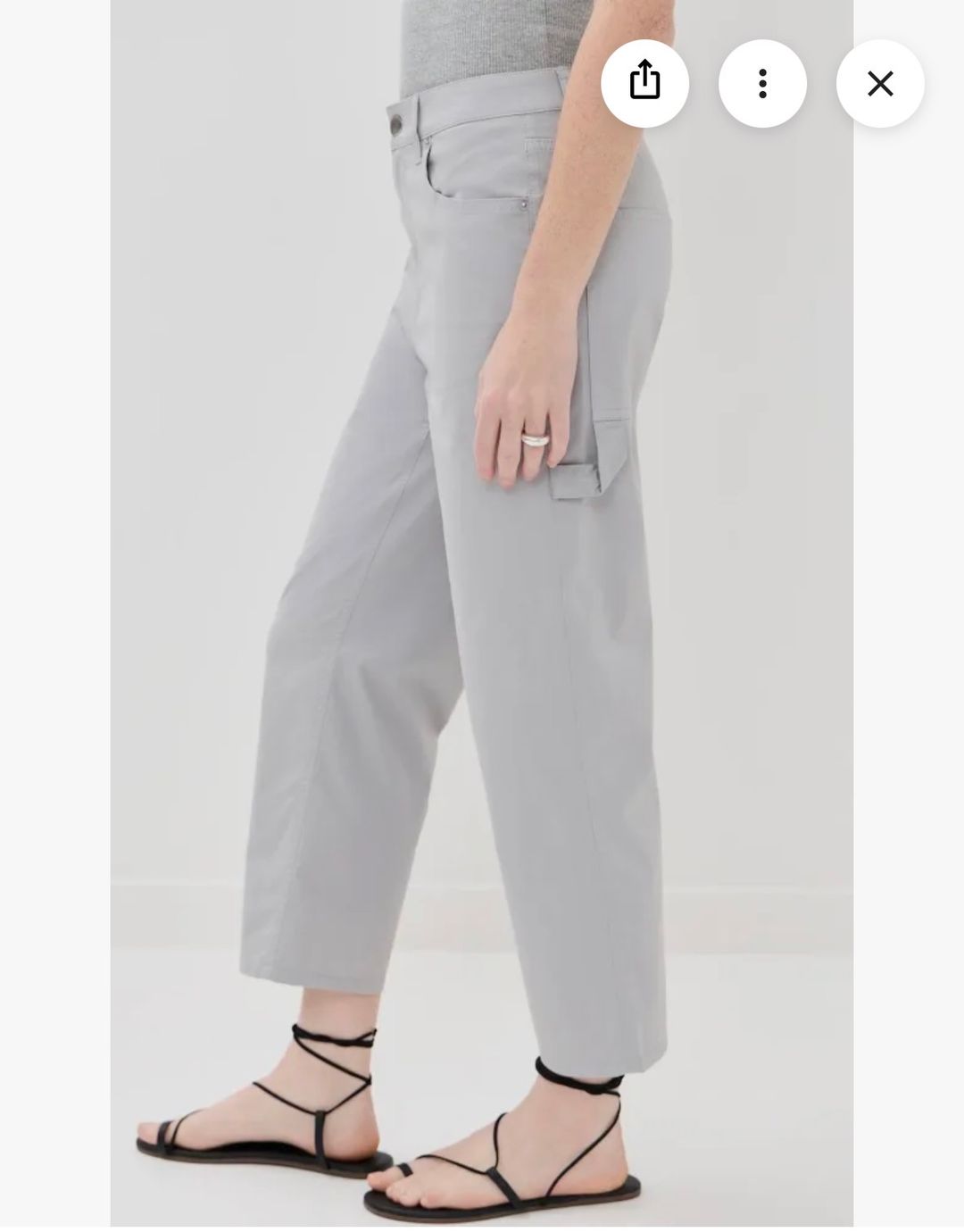 Tibi Garment Dyed Silky
Cotton Cropped Slouchy Cargo
Jeans NWT