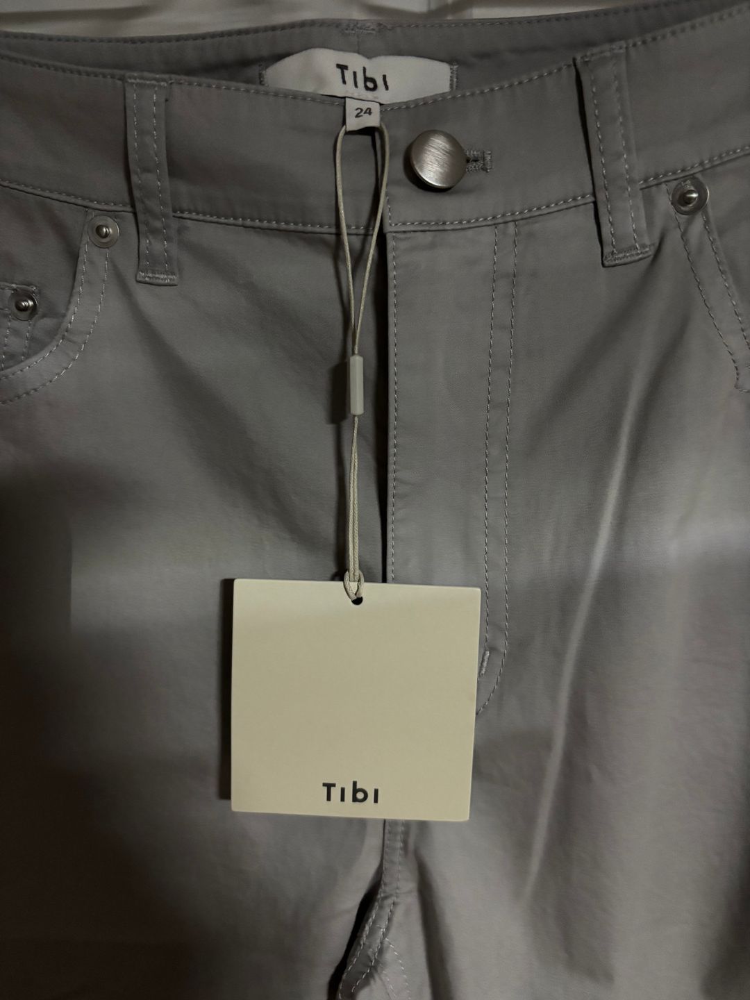 Tibi Garment Dyed Silky
Cotton Cropped Slouchy Cargo
Jeans NWT