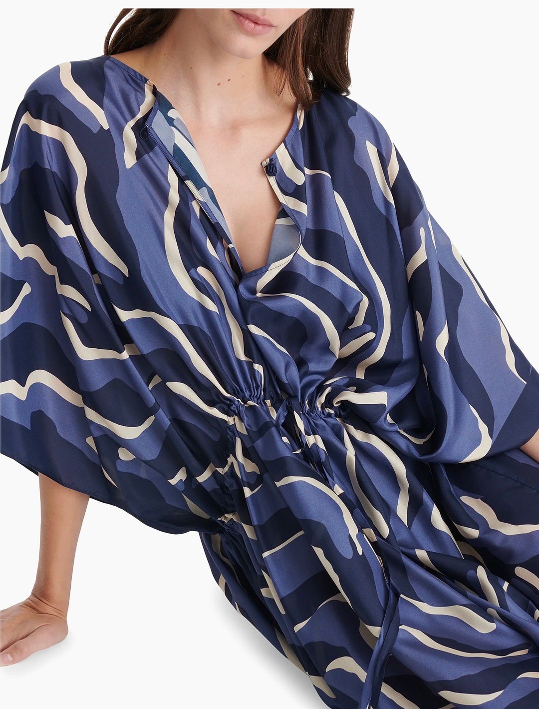 ERES Silk Maxi Dress – Blue — New - One Size