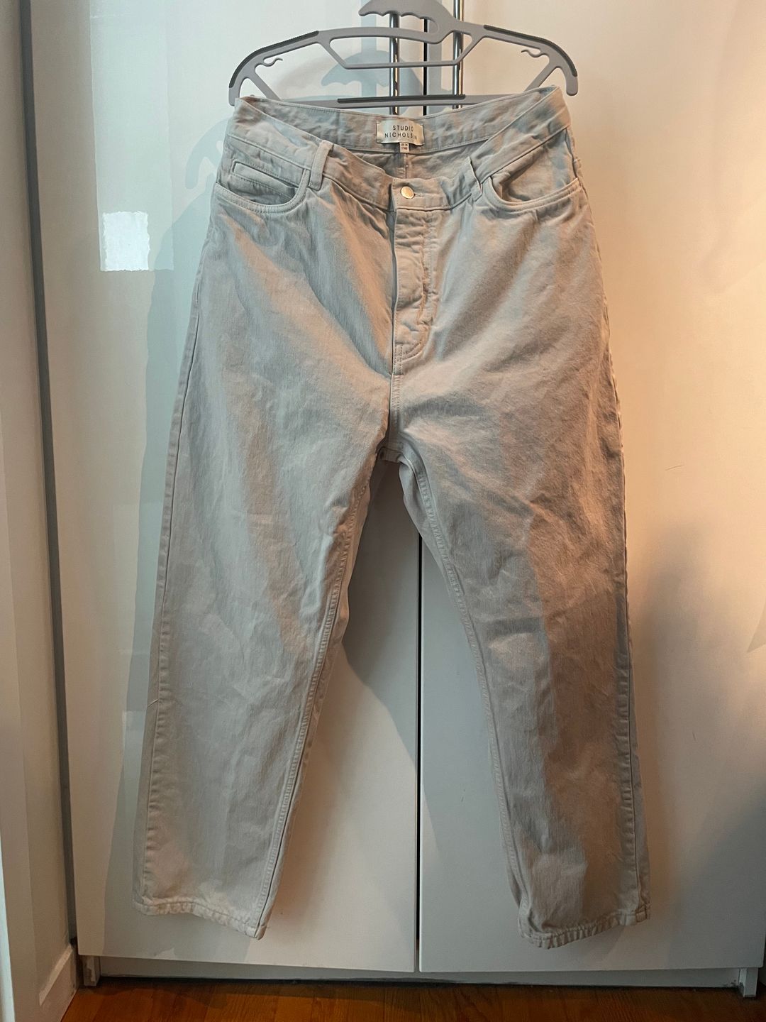 Ruthe Denim Pant in Bone Grey