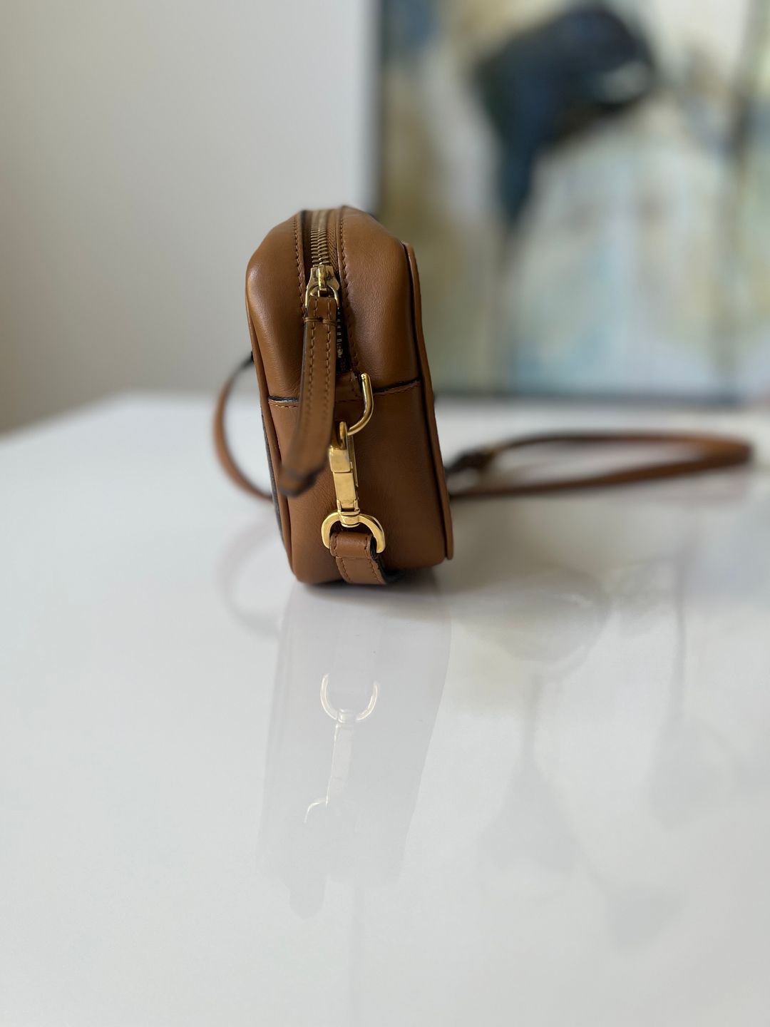 Fendi FF Logo Stamp Camera Bag Zucca Coated Canvas Small