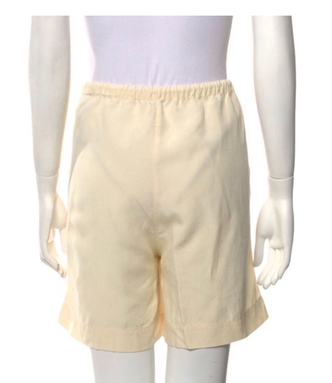 Press-creased drawstring shorts vanilla