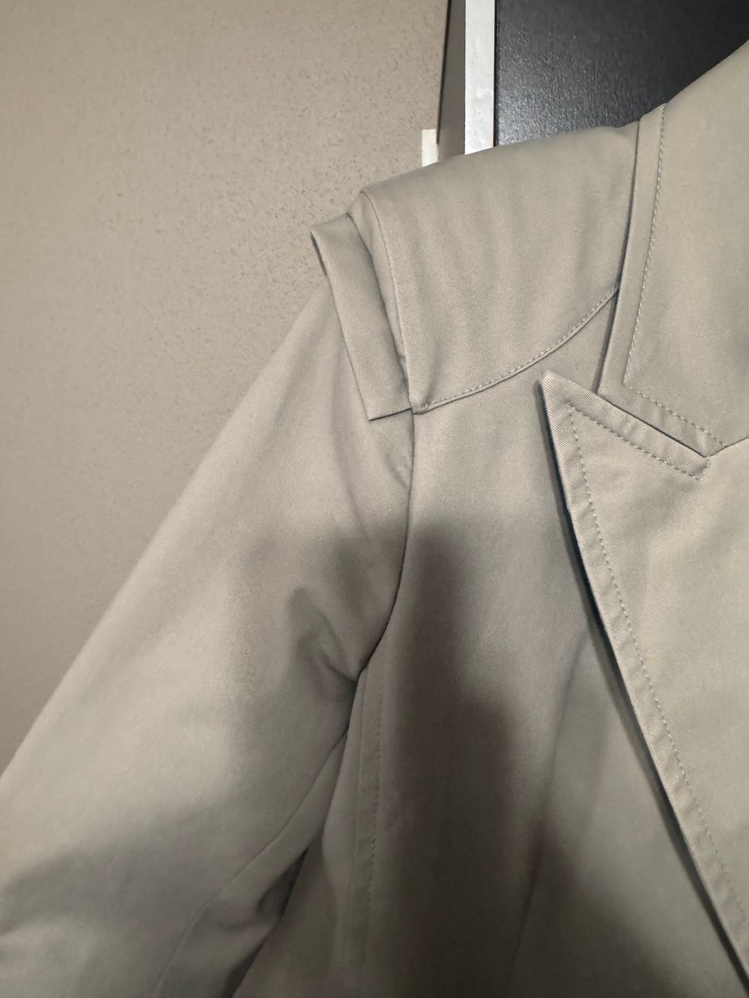 NWT Tibi Size 10 Cotton Twill Oversized Blazer Gray Contrast Back Piping New