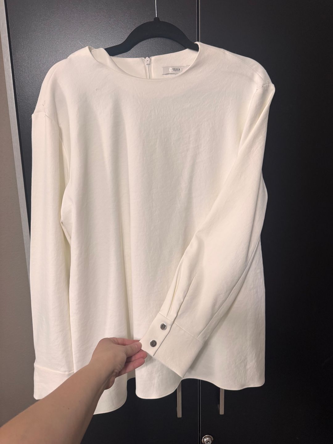 Belted Crepe Peplum Top