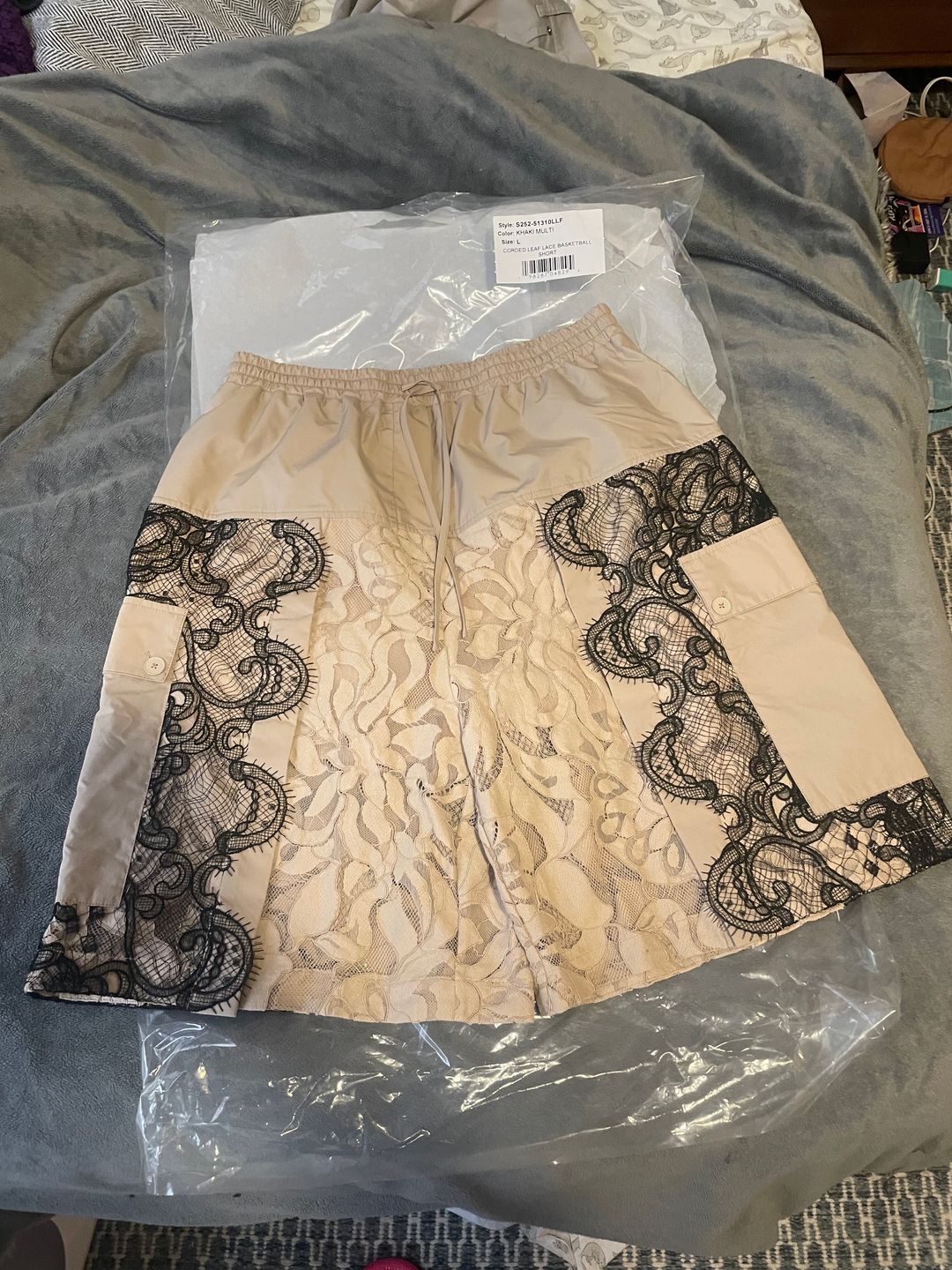 Corded Leaf Lace Basketball Short