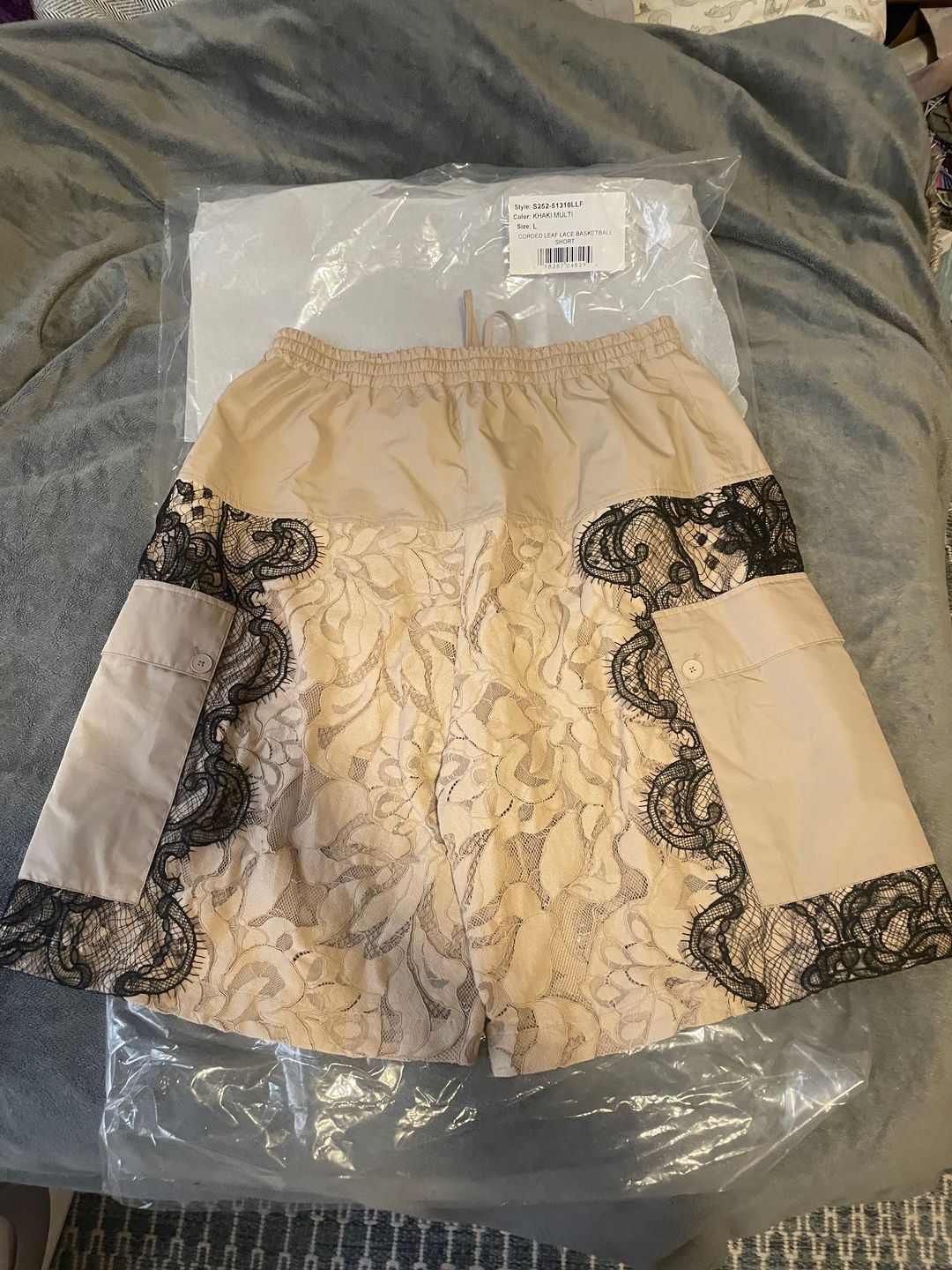Corded Leaf Lace Basketball Short