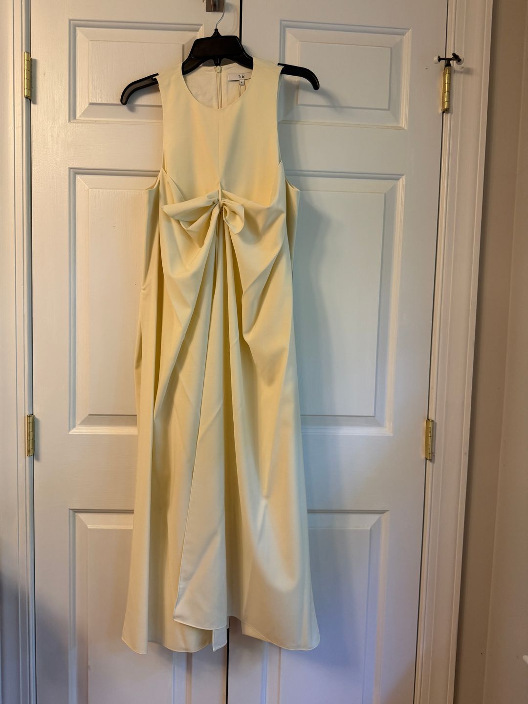 Tropical Wool Tie Front Dress