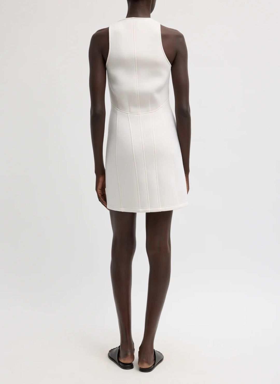Bonded Viscose Sculpted Sleeveless Tunic Tank