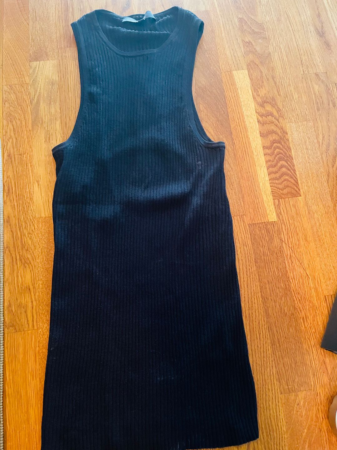 Navy Ribbed Cut Out Back Sweaater
