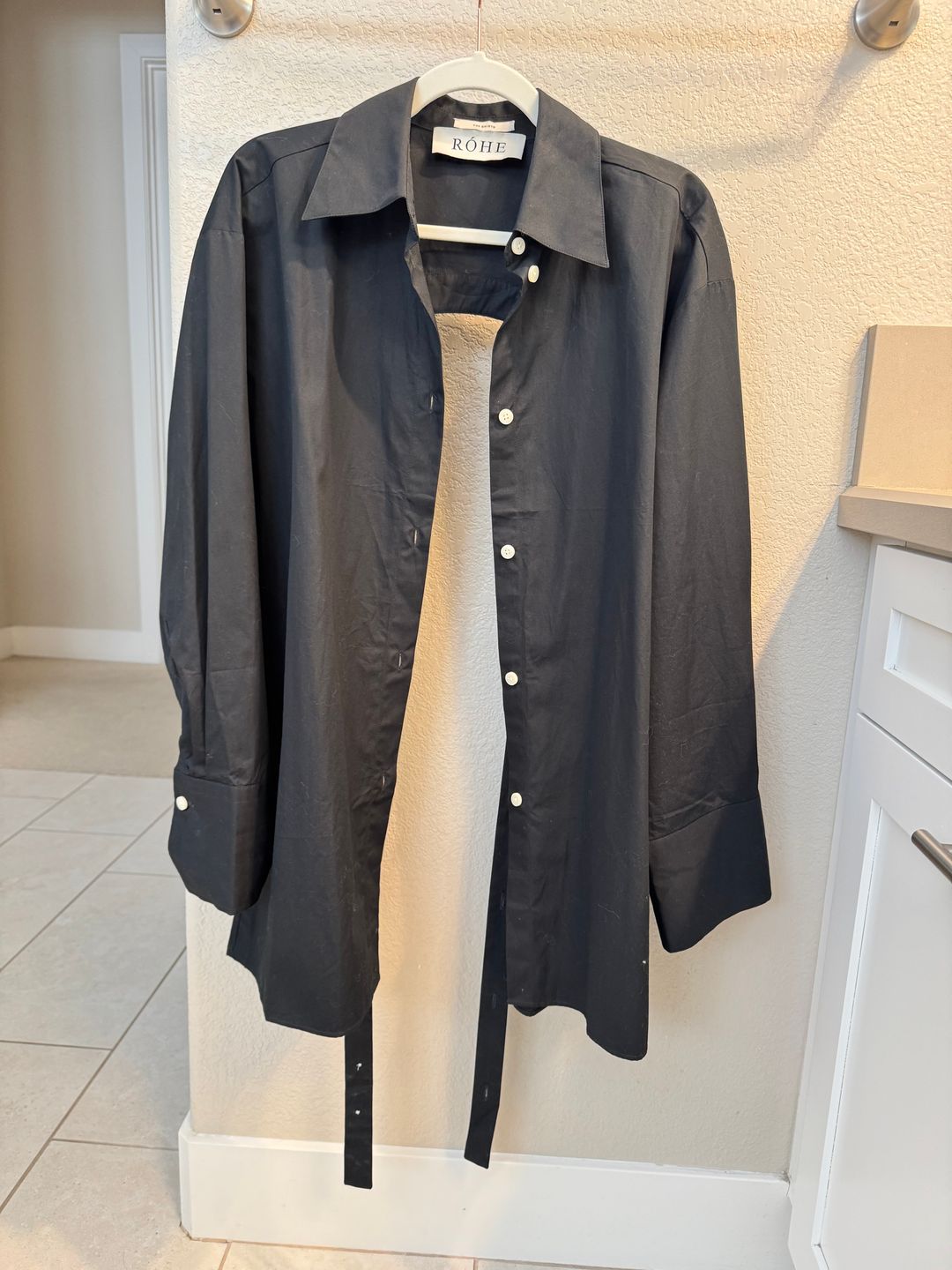 Rohe Frames Noir Open Black Shirt