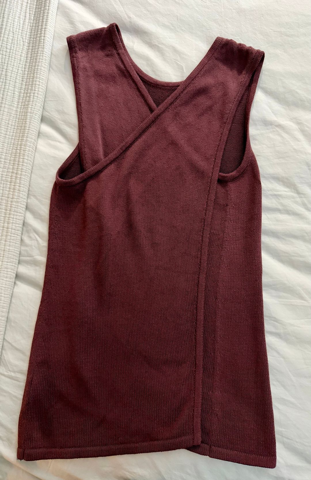 Cotton Criss Cross Sleeveless Sweater