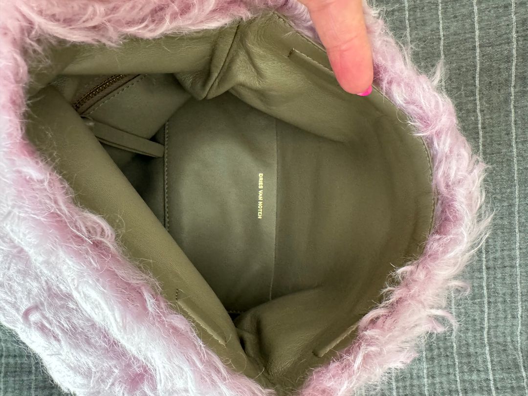 Faux-fur clutch