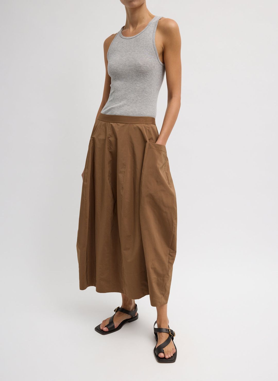 Circular Fine Rib T-Shirt Tank