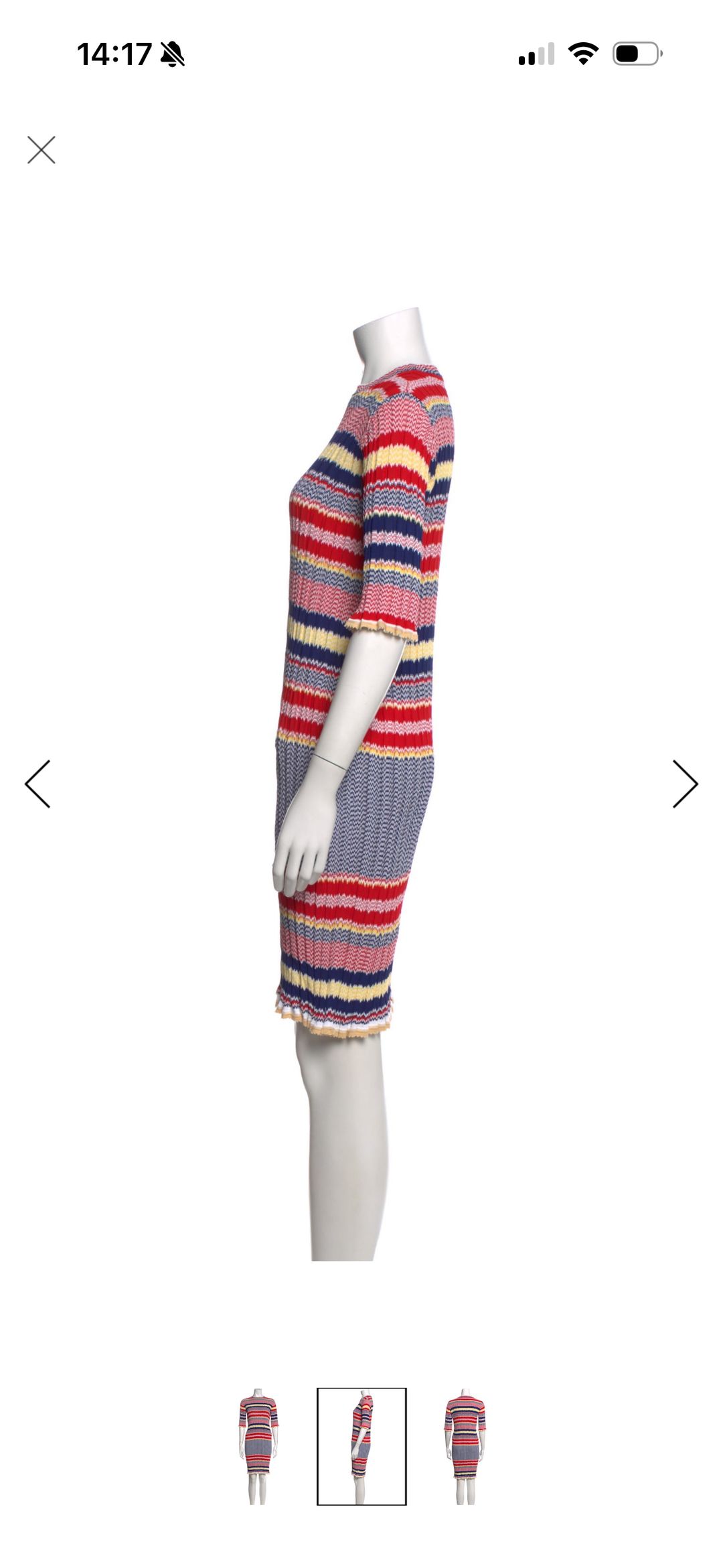Striped Knee-Length Dress Resort 2015