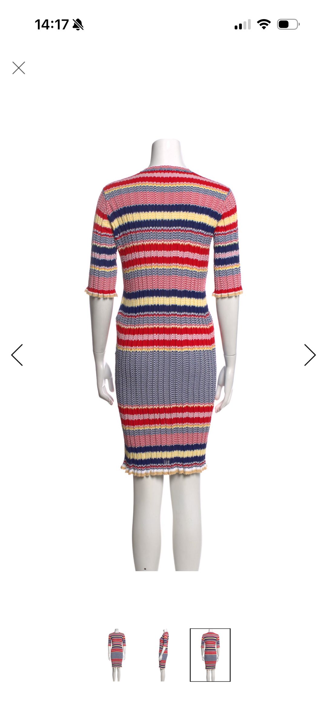 Striped Knee-Length Dress Resort 2015