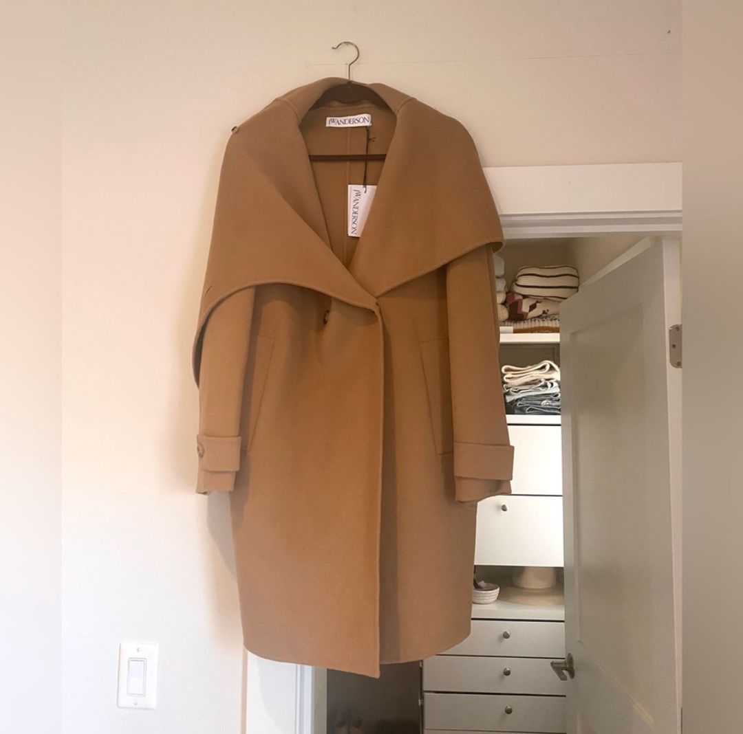 NWT JW Anderson SHORT SCARF COAT in neutrals