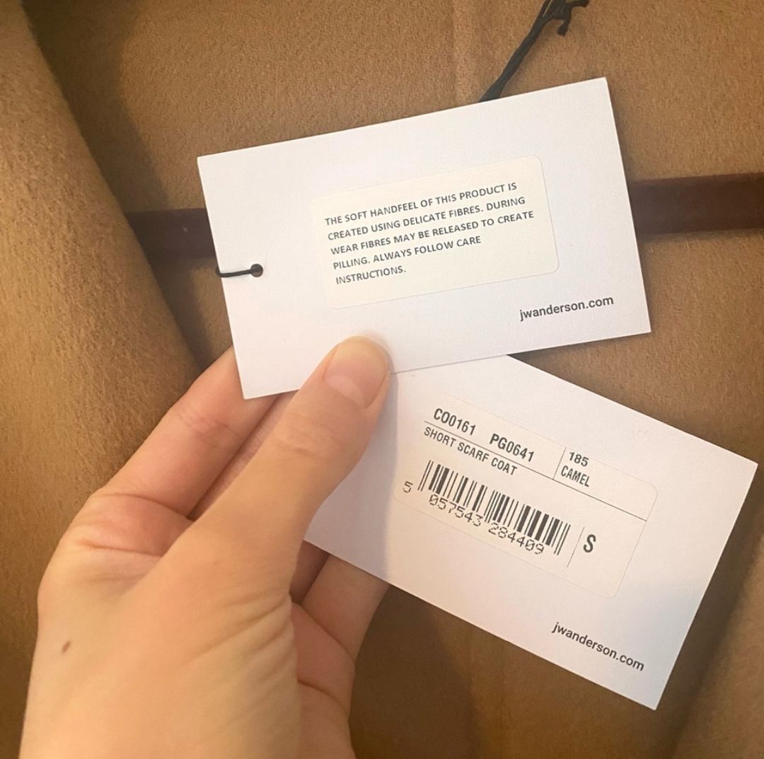 NWT JW Anderson SHORT SCARF COAT in neutrals