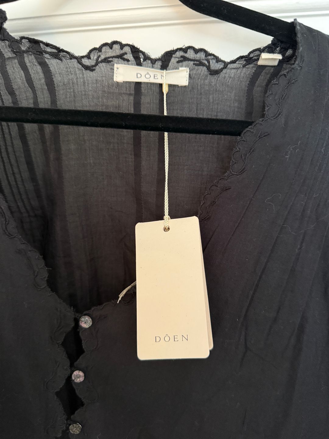 NWT Doen ELAYNE TOP -- BLACK