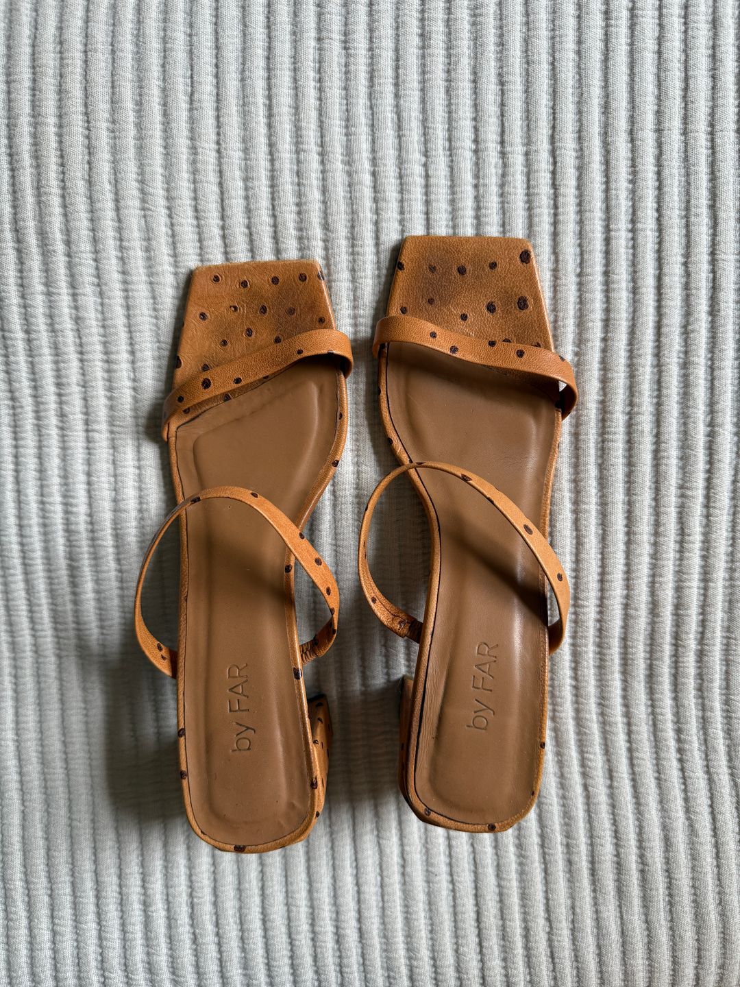 By far TANYA NUDE OSTRICH EMBOSSED LEATHER