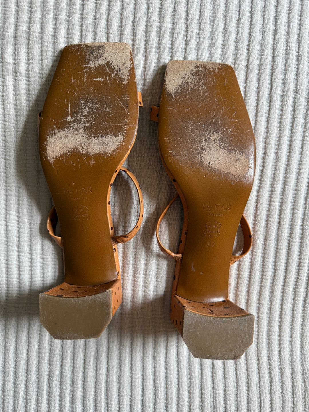 By far TANYA NUDE OSTRICH EMBOSSED LEATHER