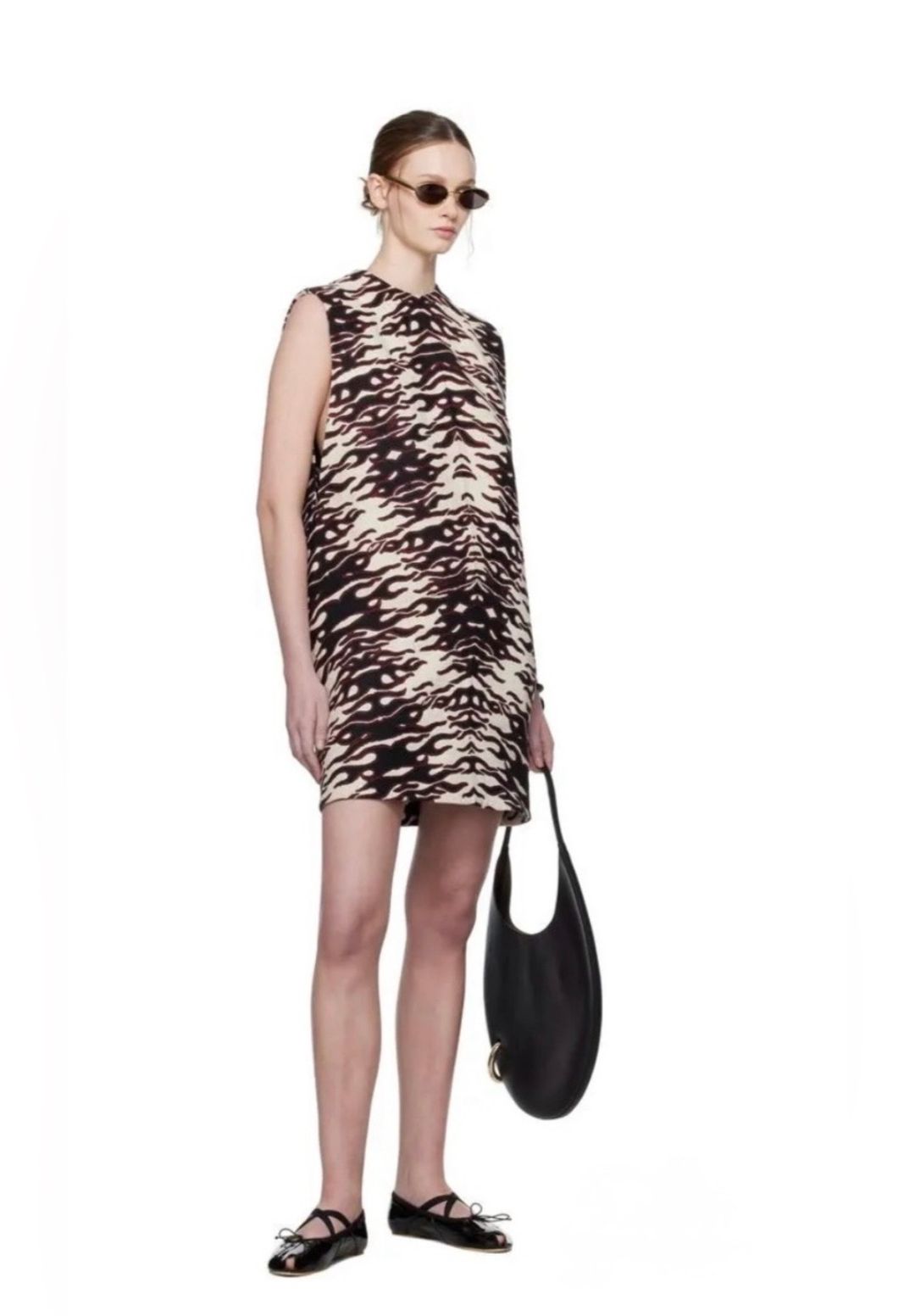 Tory Burch Chenille Jacquard Flame/Zebra Runway Dress