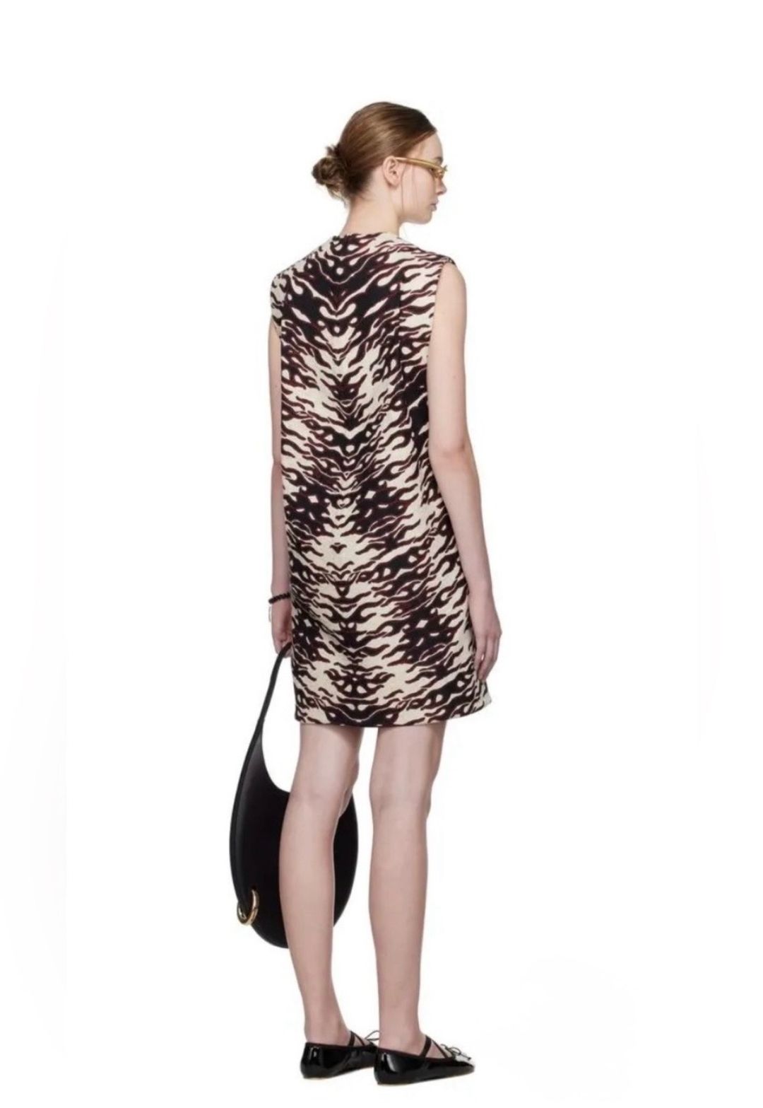 Tory Burch Chenille Jacquard Flame/Zebra Runway Dress