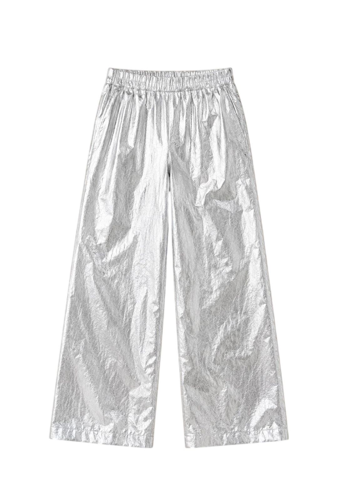 Silver Metallic Nylon Winslow Pant