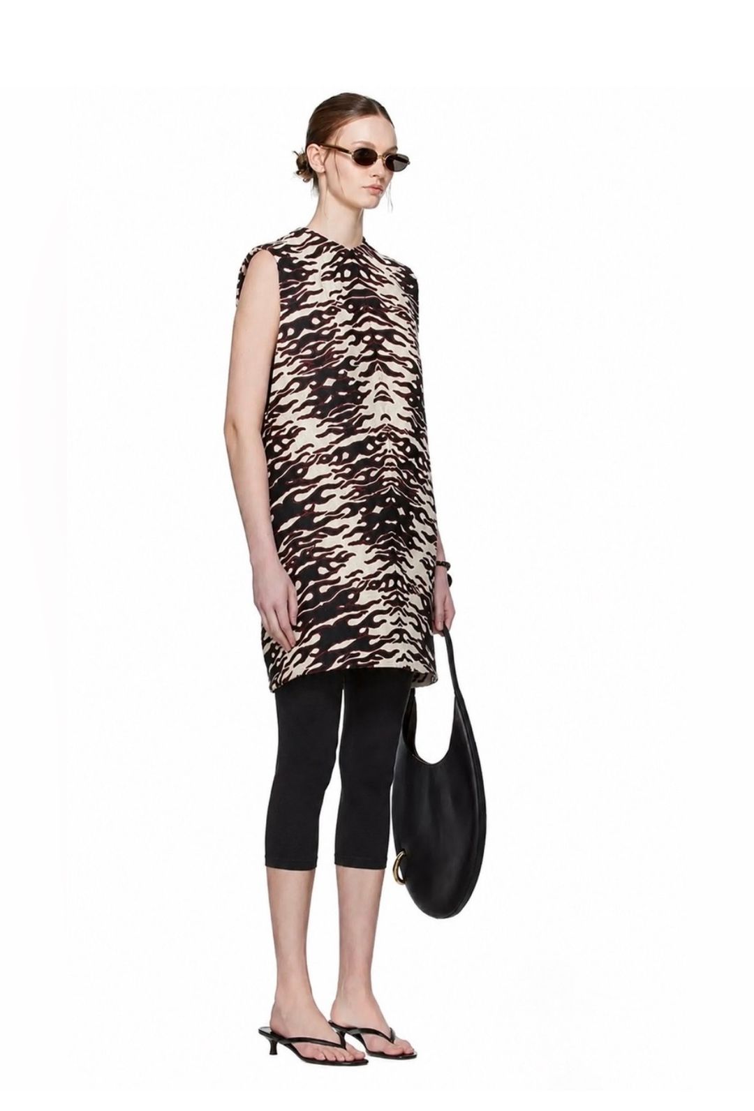 Tory Burch Chenille Jacquard Flame/Zebra Runway Dress
