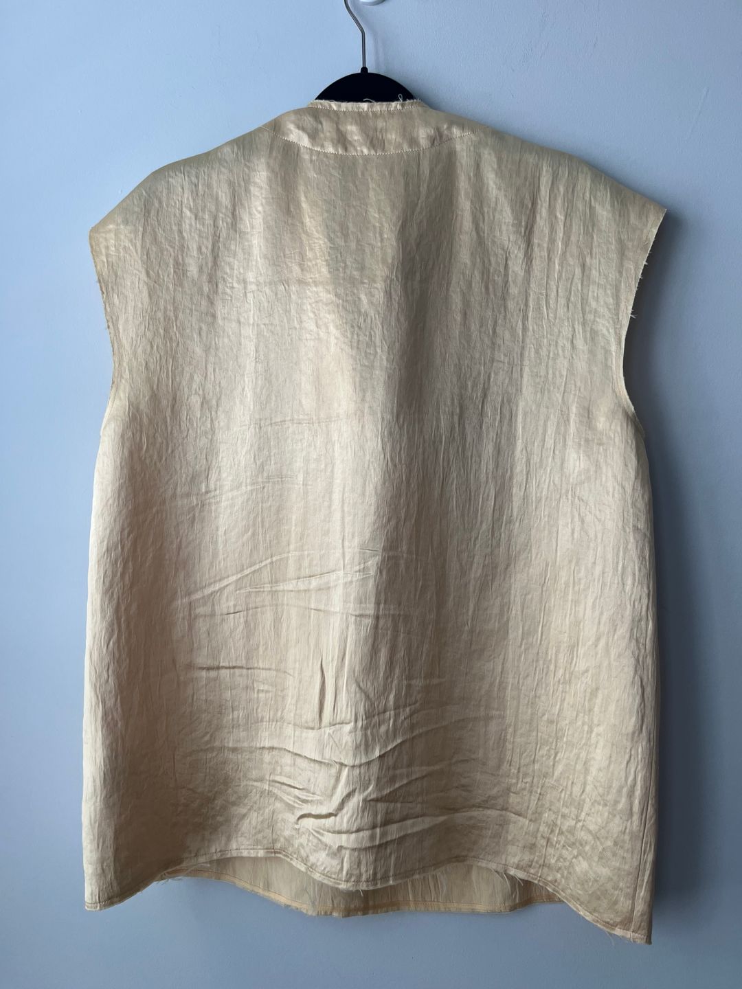 Sion Satin V-Neck Scarf Top