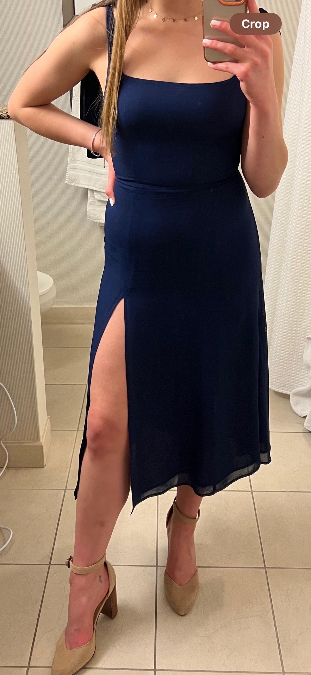 Reformation Twilight Dress - Danube (Dark Navy)