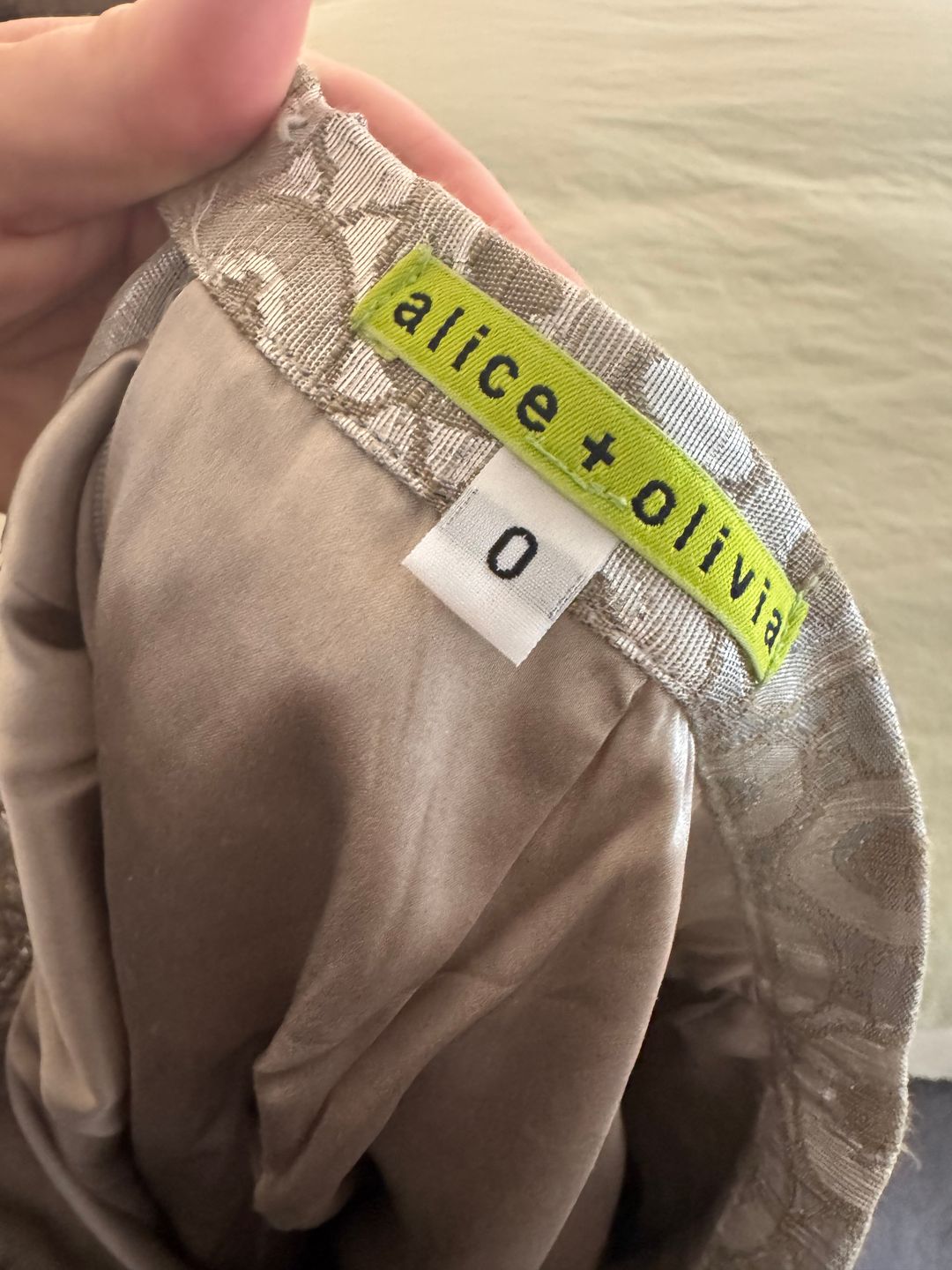 Silver Metallic Skirt / Above Knee