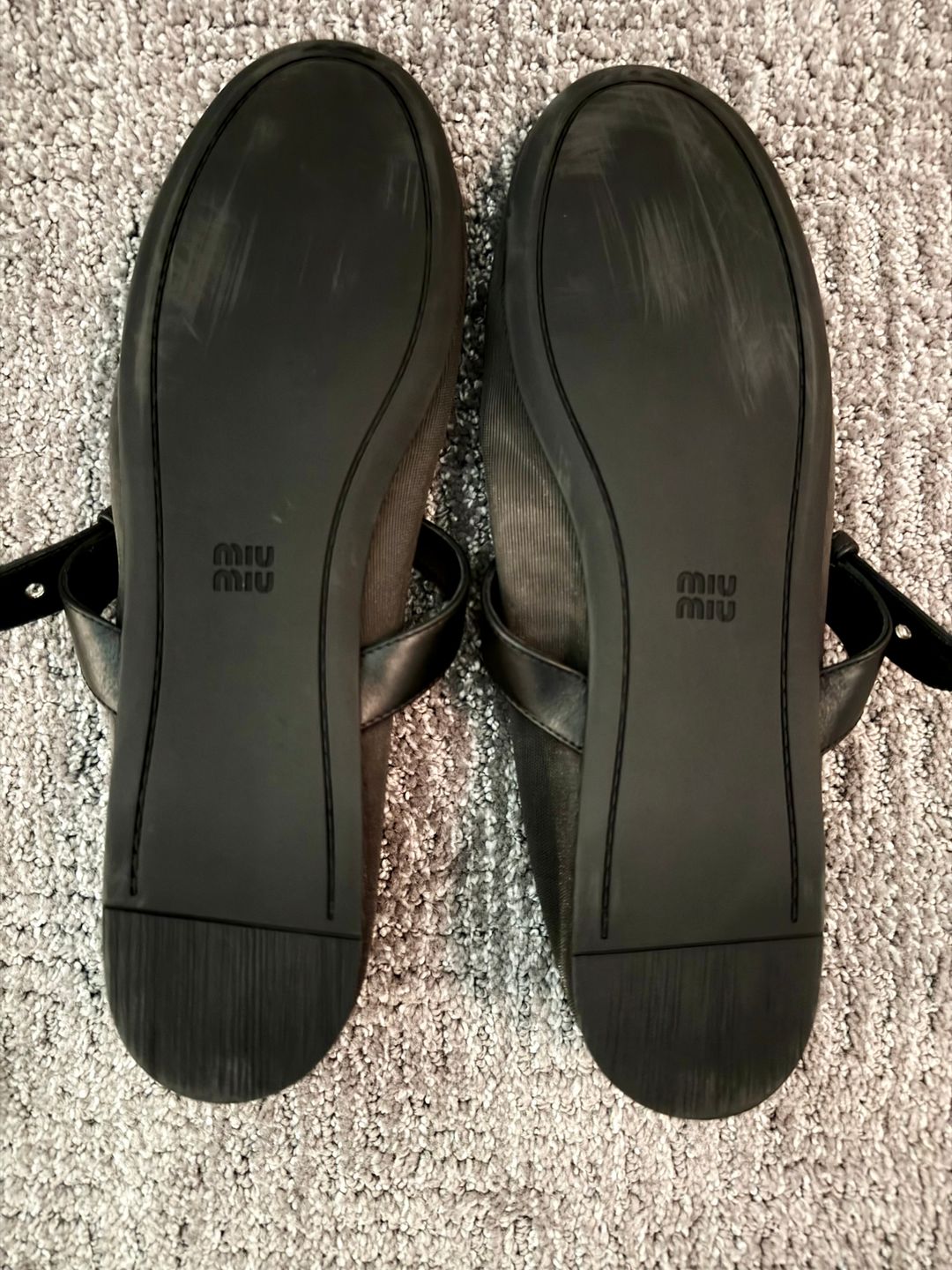 Mesh Buckle Mary-Jane Ballerina Flats