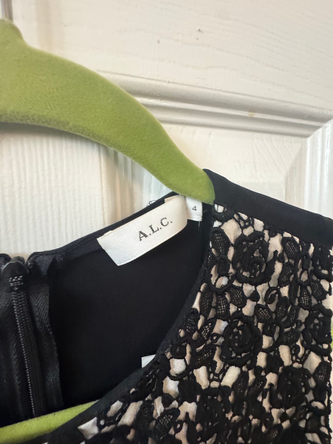 Black lace, 100% Silk Blouse