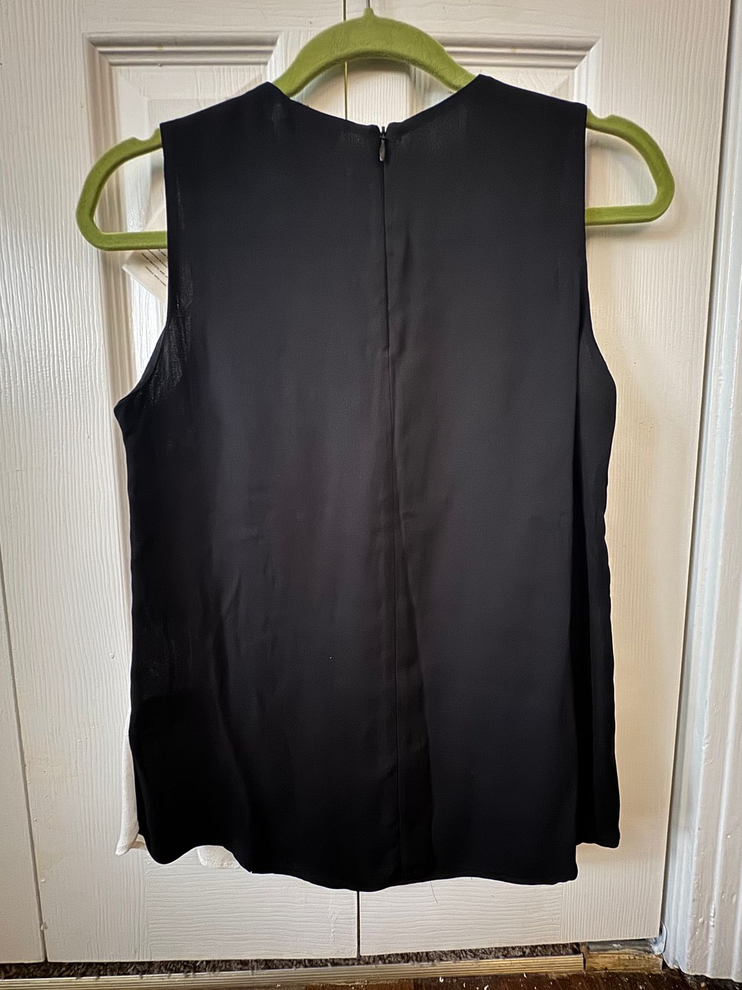 Black lace, 100% Silk Blouse