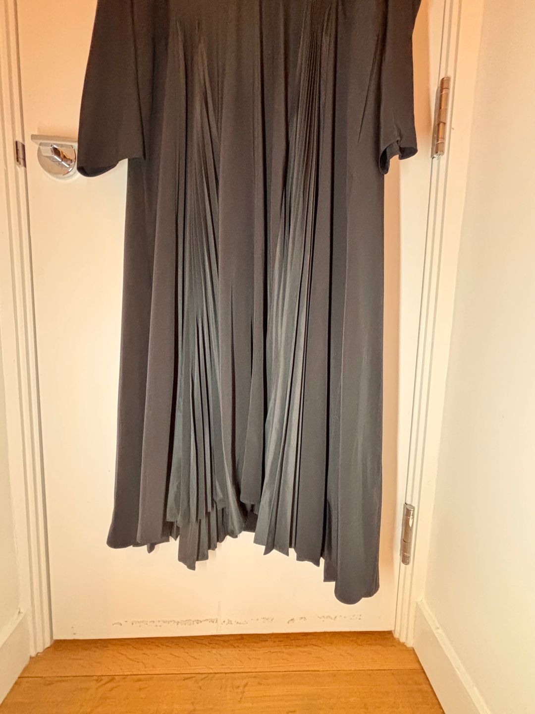 Eco Silk Pleated Godet Dress