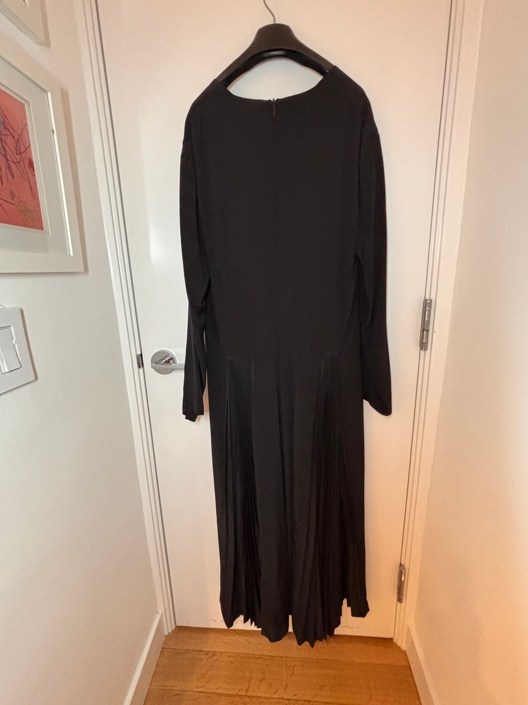 Eco Silk Pleated Godet Dress