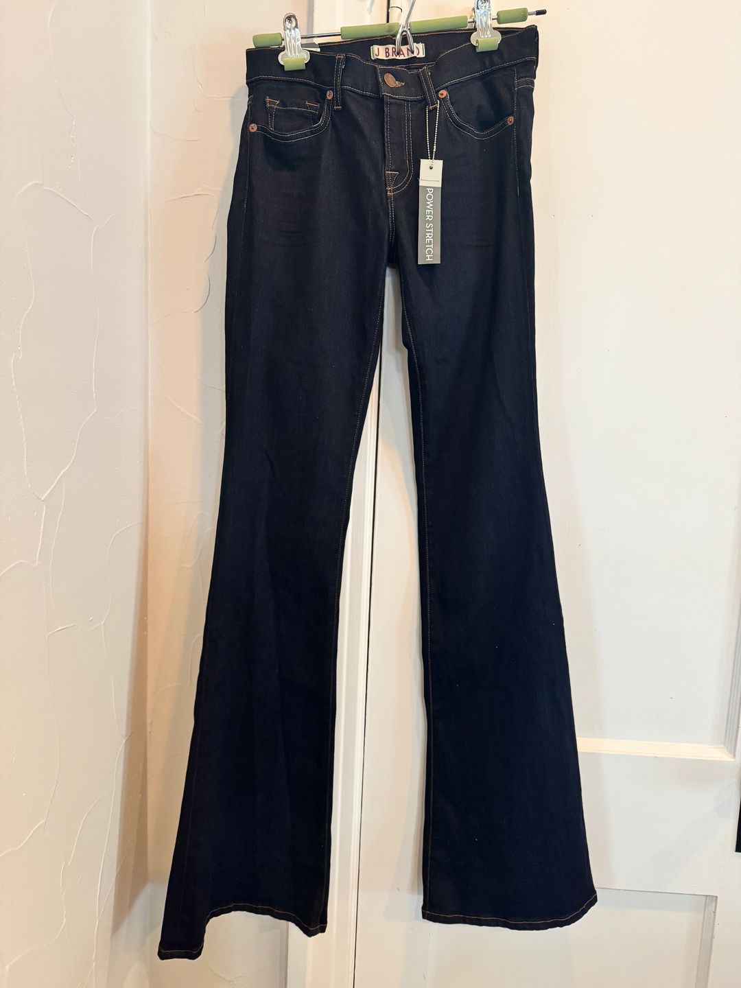 Dark Blue Flare Jeans, Power Stretch