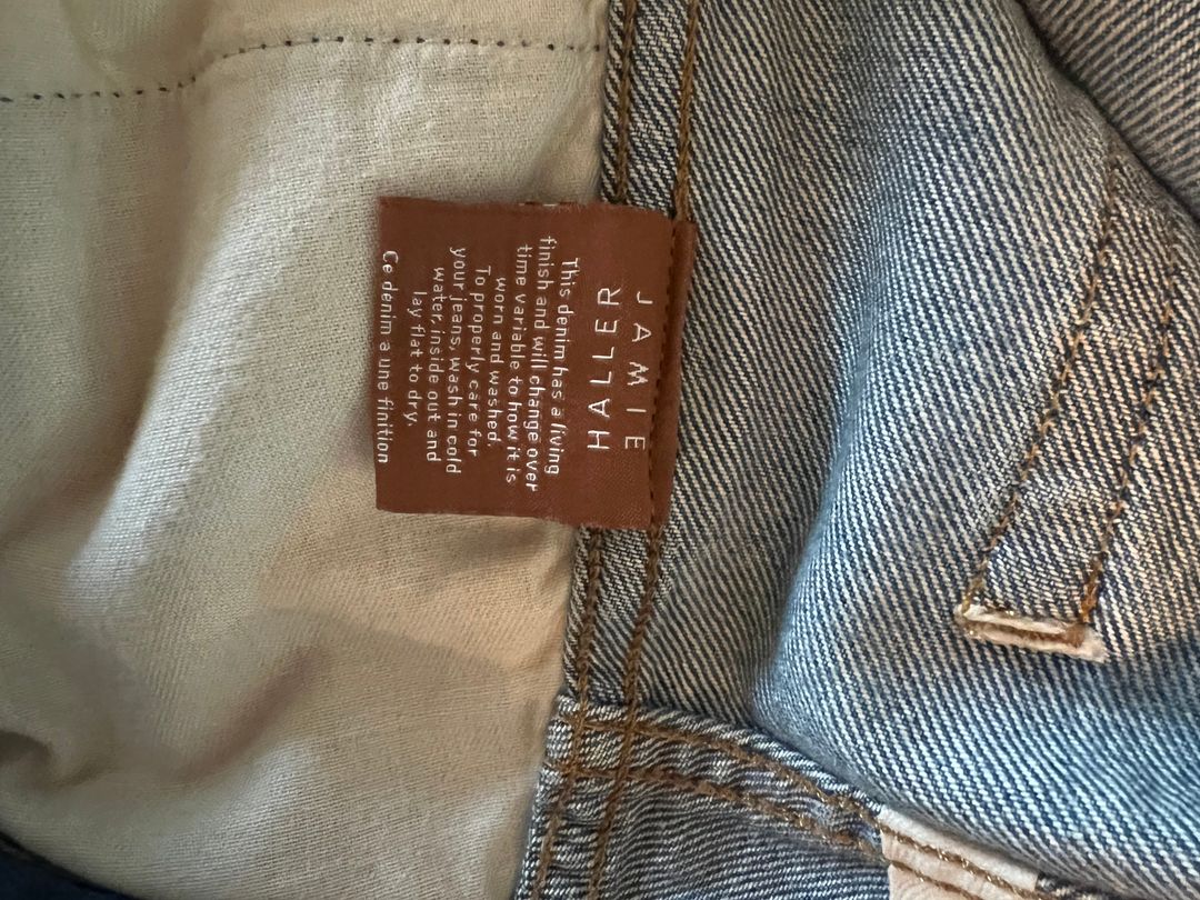 The Bell Crop in bleached indigo
