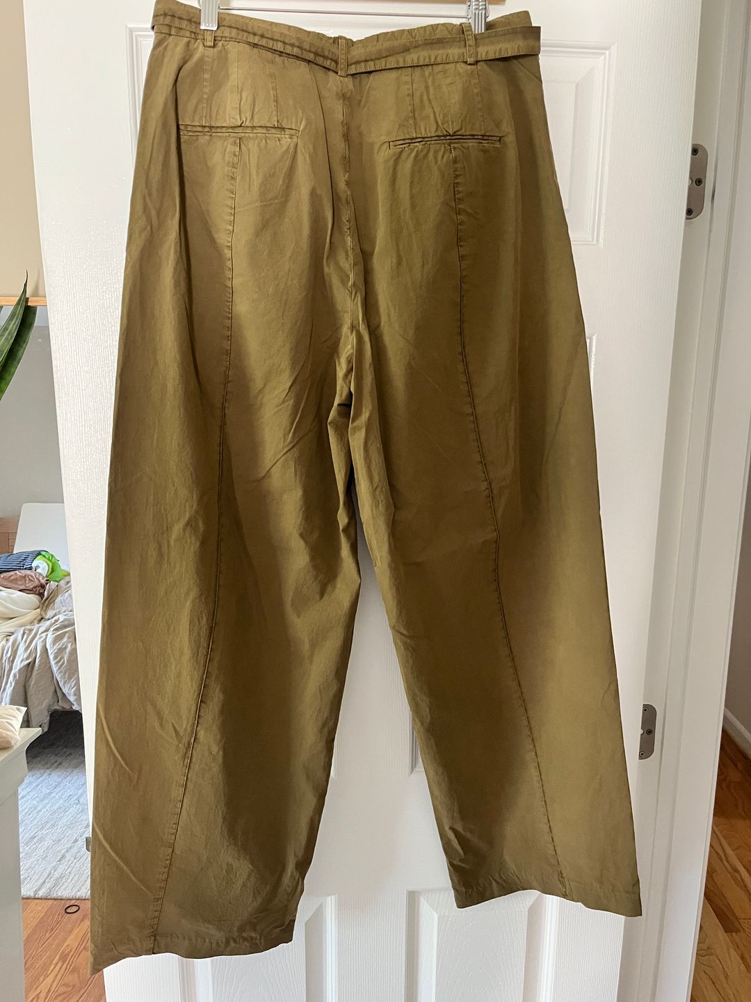 Drop Waist Pant in Cotton Twill - Olive